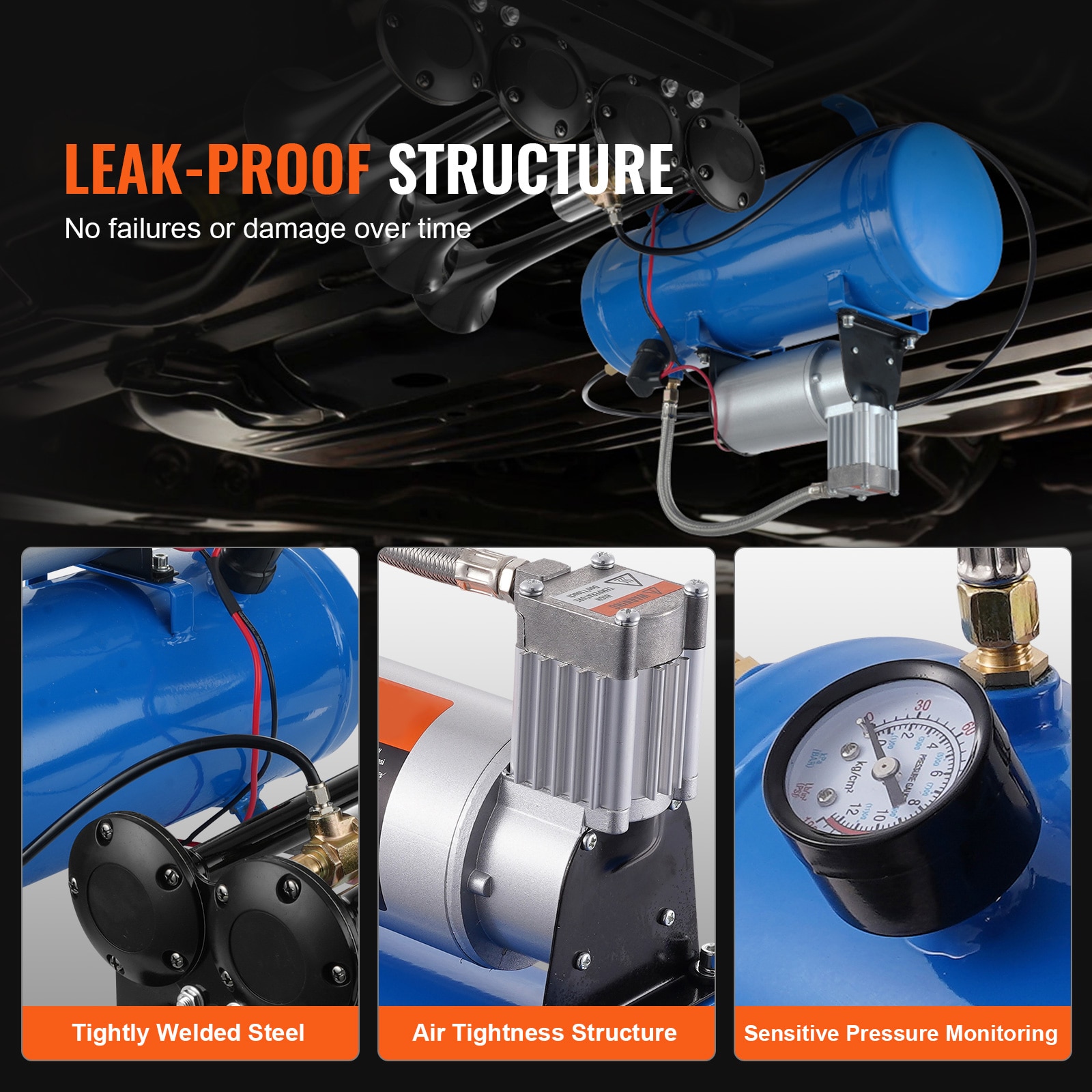 Air Compressor System With Tank For Train Horns And Car Tyres_voghion.com